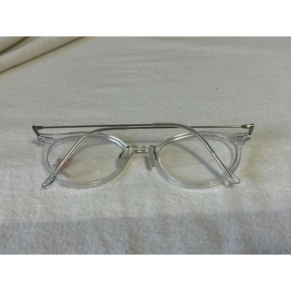 Maui Jim Unisex Round/Oval Silver Transparent Fashion Designer Eyewear MJO2414